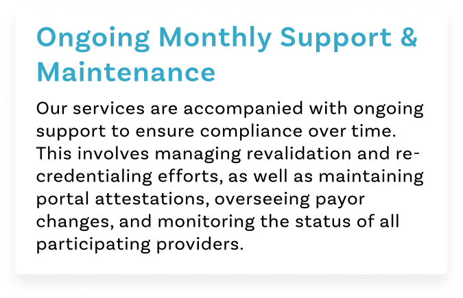 Ongoing Monthly Support & Maintenance