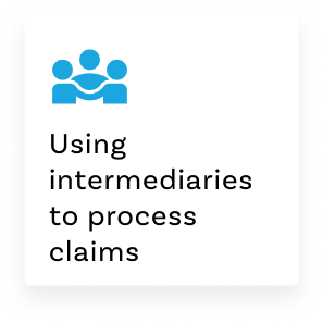 Using intermediaries to process claims